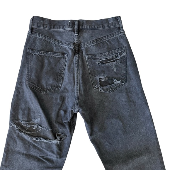 Agolde 90s Cropped Mid Rise Jeans (Black/Gray) Size 24 - Picture 10 of 13